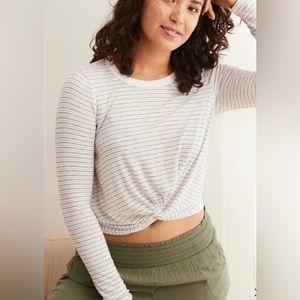 Aerie Ribbed Twist-front Top